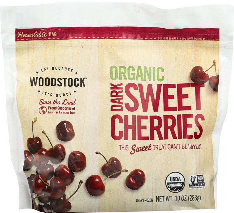 WOODSTOCK: Organic Frozen Dark Sweet Cherries, 10 oz