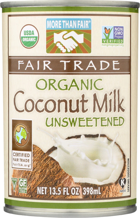 MORE THAN FAIR: Fair Trade Organic Coconut Milk, 13.5 oz