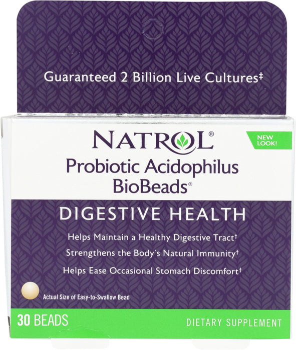 NATROL: Acidophilus Biobeads Probiotic, 30 cp