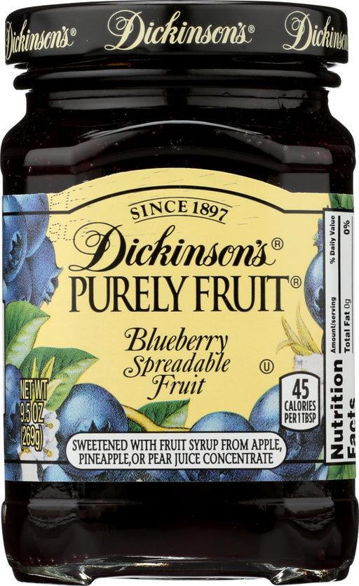 DICKINSON: Purely Fruit Spreadable Blueberry, 9.5 oz - No Brand For Less 