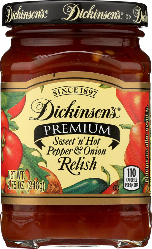 DICKINSON: Pepper & Onion Relish, 8.75 oz - No Brand For Less 