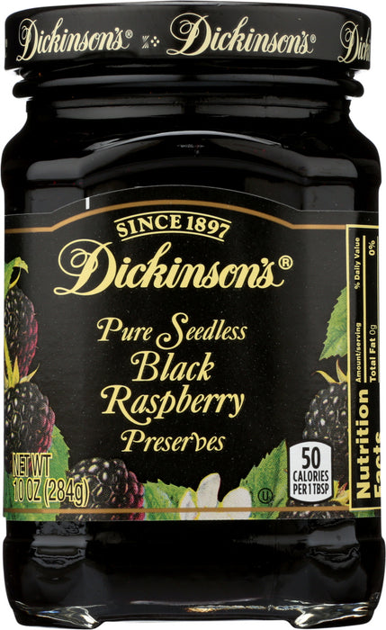 DICKINSON: Preserve Black Raspberry Spreadable, 10 oz - No Brand For Less 