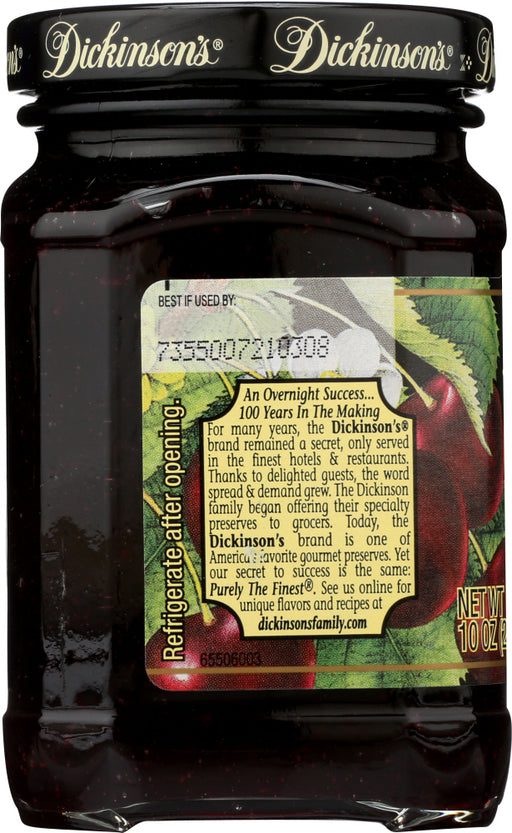 DICKINSON: Black Sweet Cherry Preserves, 10 oz - No Brand For Less 