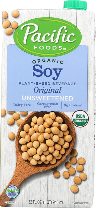 PACIFIC FOODS: Beverage Soy Original Unsweetened, 32 fo