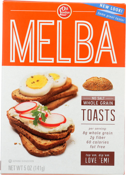 OLD LONDON: Melba Unsalted Whole Grain Toasts, 5 oz