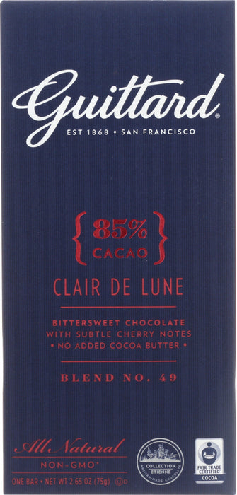 GUITTARD: Bar Chocolate Bittersweet 85% Cacao, 2.65 oz - No Brand For Less 