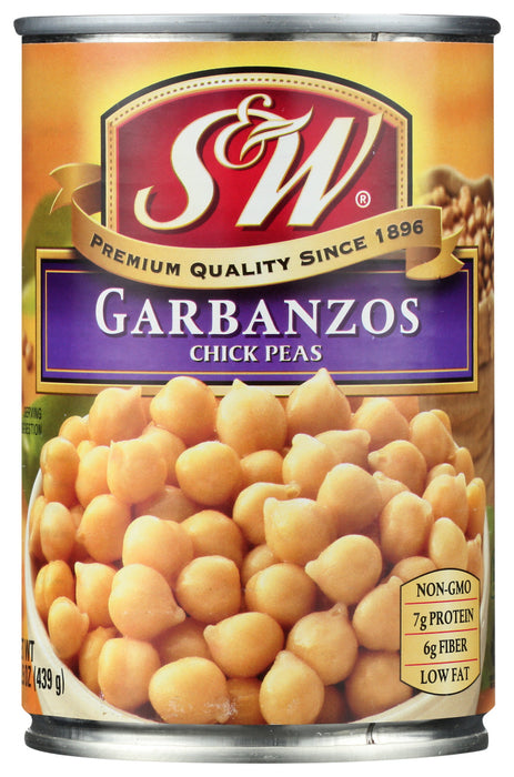 S & W: Garbanzo Beans, 15.5 oz