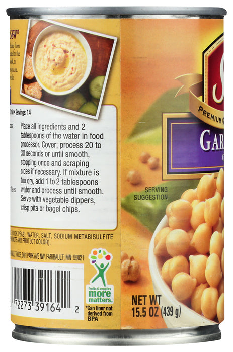 S & W: Garbanzo Beans, 15.5 oz