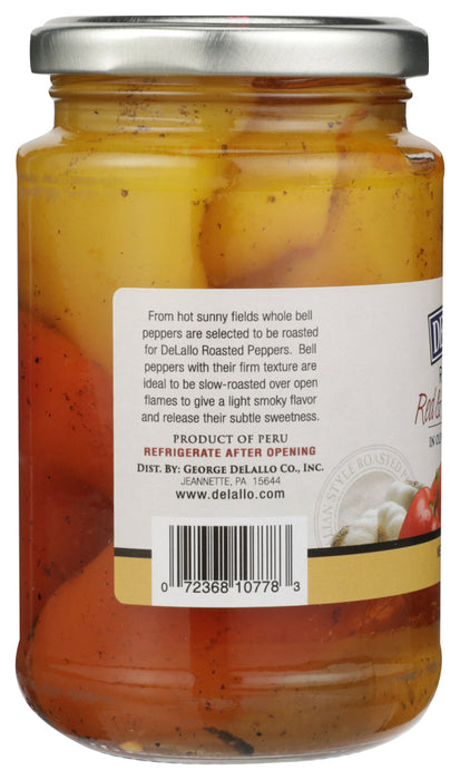 DELALLO: Roasted Yellow & Red Peppers with Garlic, 12 oz - No Brand For Less 