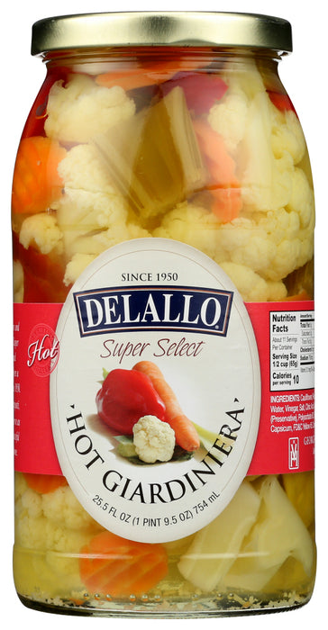 DELALLO: Hot Giardiniera, 25.5 oz - No Brand For Less 