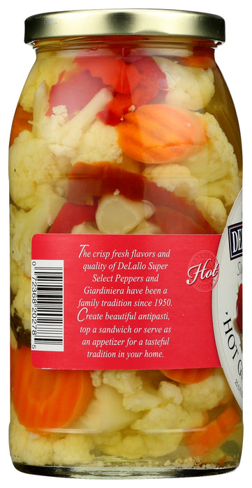 DELALLO: Hot Giardiniera, 25.5 oz - No Brand For Less 