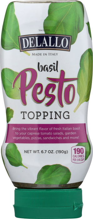 DELALLO: Squeeze Basil Pesto Topping, 6.7 oz - No Brand For Less 