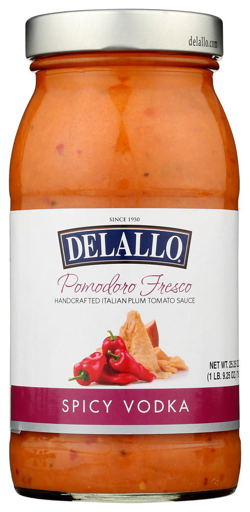 DELALLO: Pomodoro Spicy Vodka Sauce, 25.25 OZ - No Brand For Less 