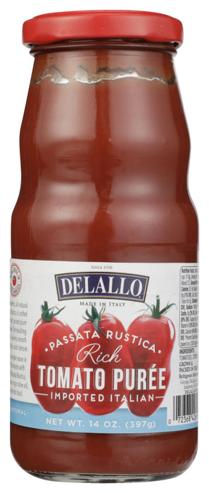 DELALLO: Sauce Tomato Puree Rich, 14 oz - No Brand For Less 