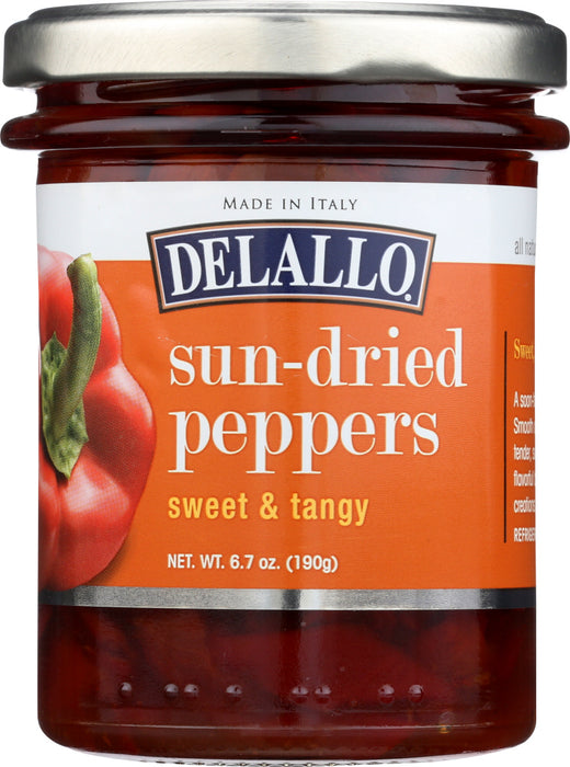 DELALLO: Pepper Sun-dried Sweet & Tangy, 6.7 oz - No Brand For Less 