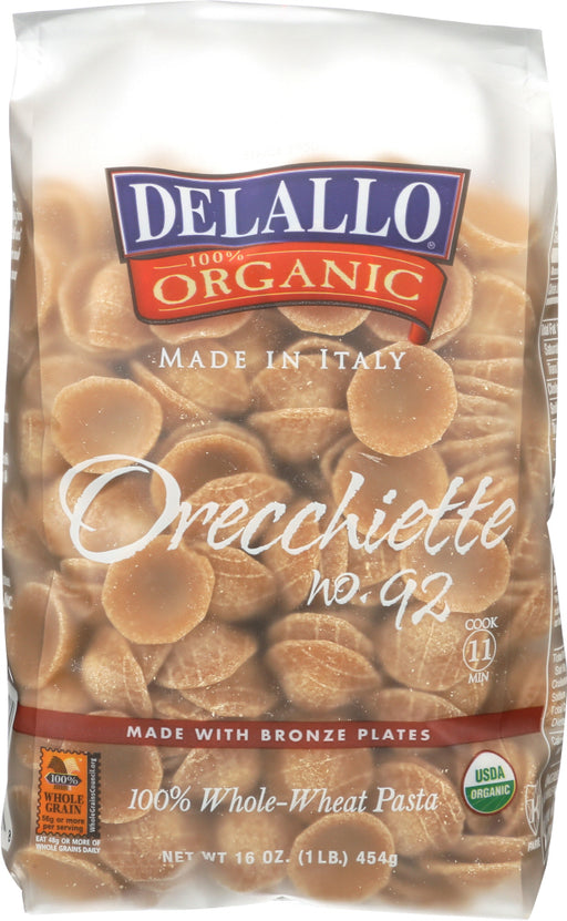 DELALLO: Pasta Whole Wheat Orecchiette, 16 oz - No Brand For Less 