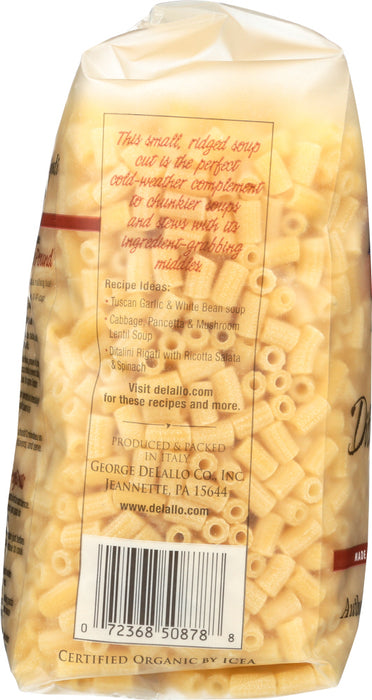 DELALLO: Organic Ditalini Rigati No. 57 Pasta, 16 oz - No Brand For Less 