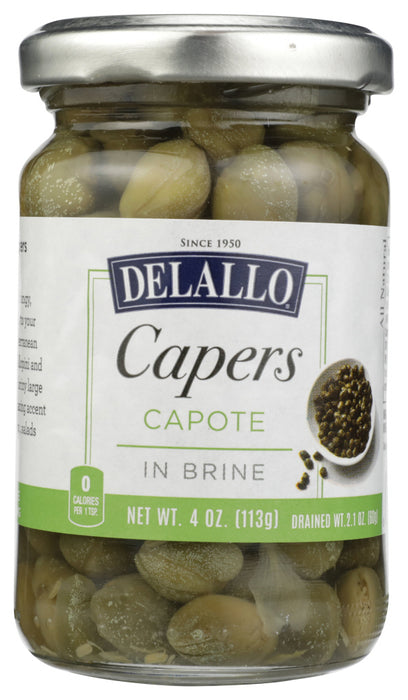 DELALLO: Capers Capote in Brine, 4 oz - No Brand For Less 