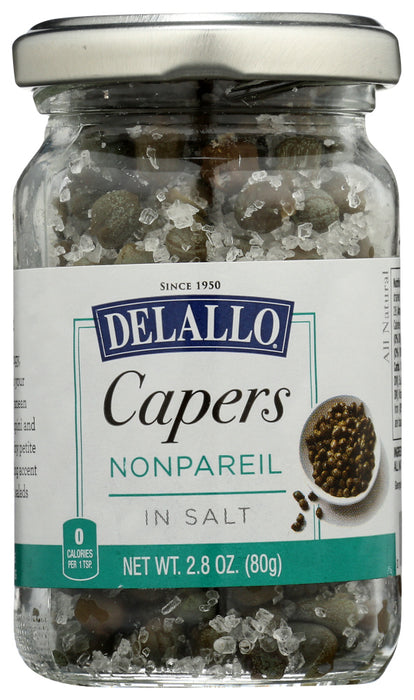 DELALLO: Capers Nonpareil in Salt, 2.8 oz - No Brand For Less 