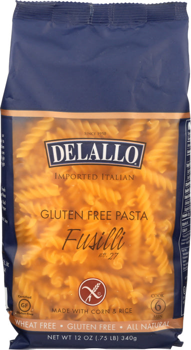 DELALLO: Pasta Corn and Rice Fusilli Gluten Free, 12 oz - No Brand For Less 