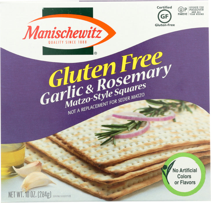 MANISCHEWITZ: Matzo Garlic Rosemary Gluten Free, 10 oz