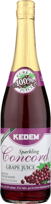 KEDEM: Sparkling Concord Grape Juice, 25.4 Oz