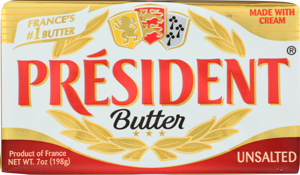 PRESIDENT: Unsalted Butter, 7 oz