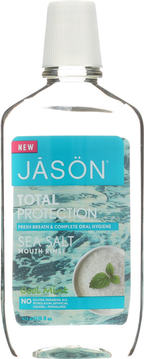 JASON: Mouth Rinse Sea Salt Mint, 16 fo