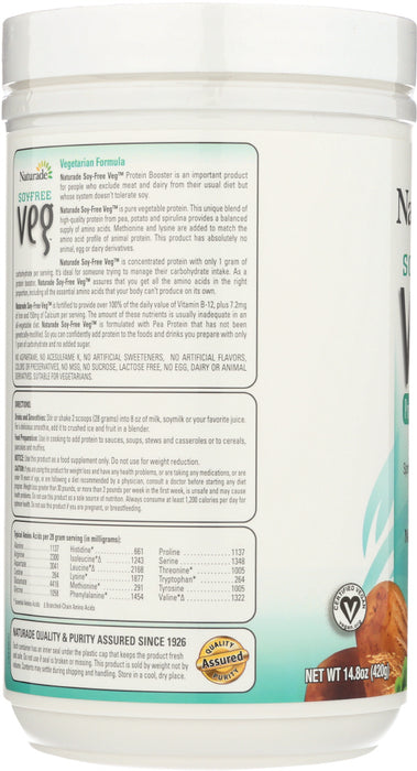 NATURADE: Protein Veg Powder Soy Free, 14.8 oz