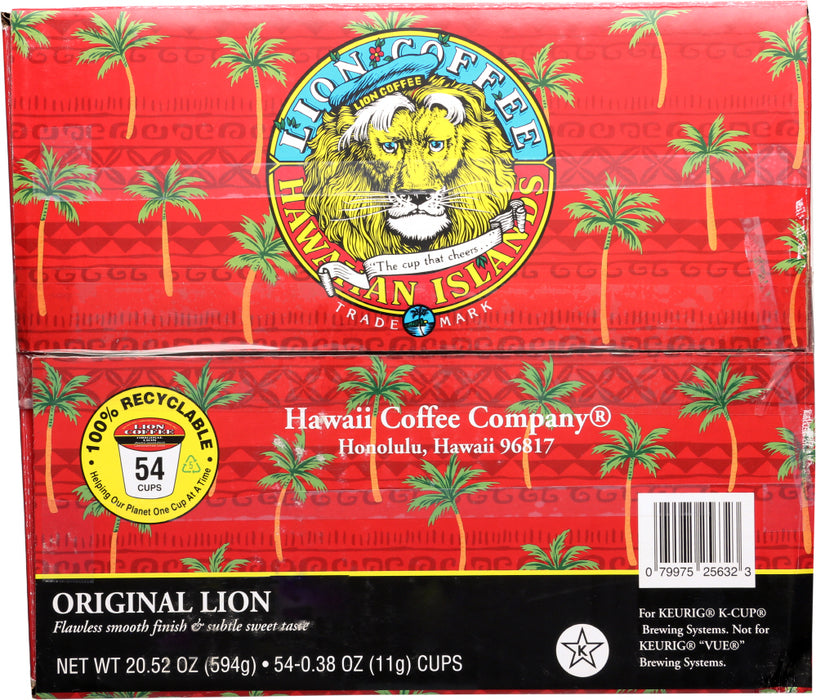 LION COFFEE: Coffee Single Serve Original, 54 ea