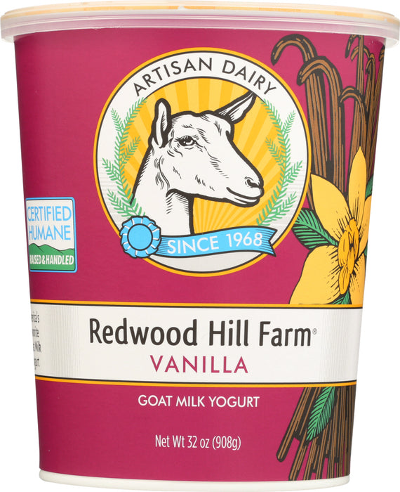 REDWOOD HILL FARM: Goat Milk Yogurt Vanilla, 32 oz