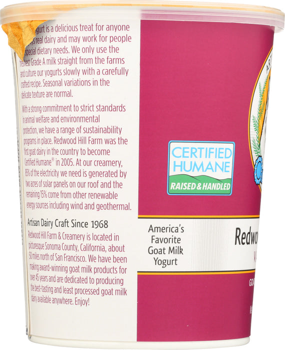 REDWOOD HILL FARM: Goat Milk Yogurt Vanilla, 32 oz