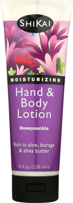 SHIKAI: Hand and Body Lotion Honeysuckle, 8 oz