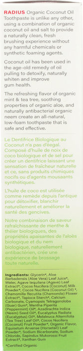 RADIUS: Toothpaste Mint Aloe Neem Organic, 3 oz