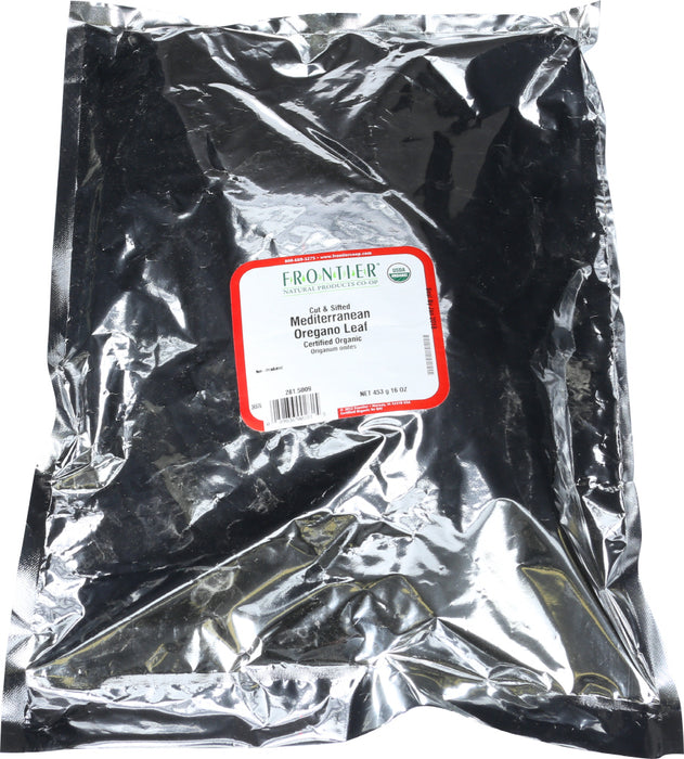 FRONTIER HERB: Herb Oregano Leaf Cut and Sifted Organic, 16 oz - No Brand For Less 