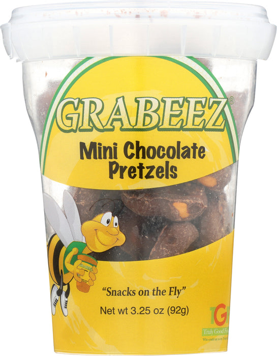 GRABEEZ SNACK CUPS: Mini Chocolate Pretzels Snack Cup, 3.25 oz - No Brand For Less 