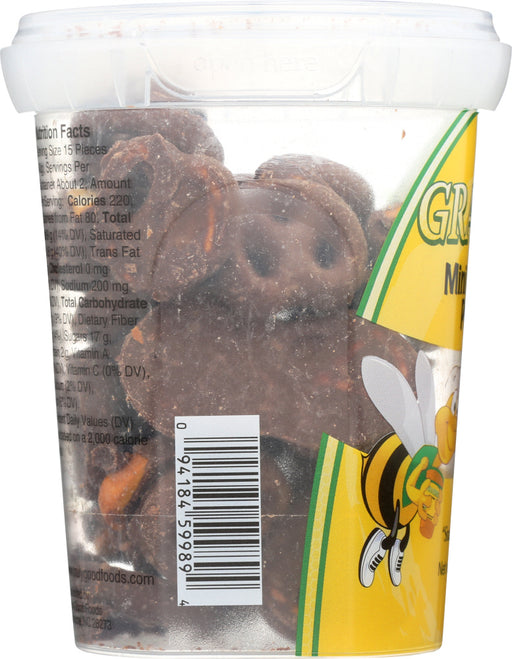 GRABEEZ SNACK CUPS: Mini Chocolate Pretzels Snack Cup, 3.25 oz - No Brand For Less 