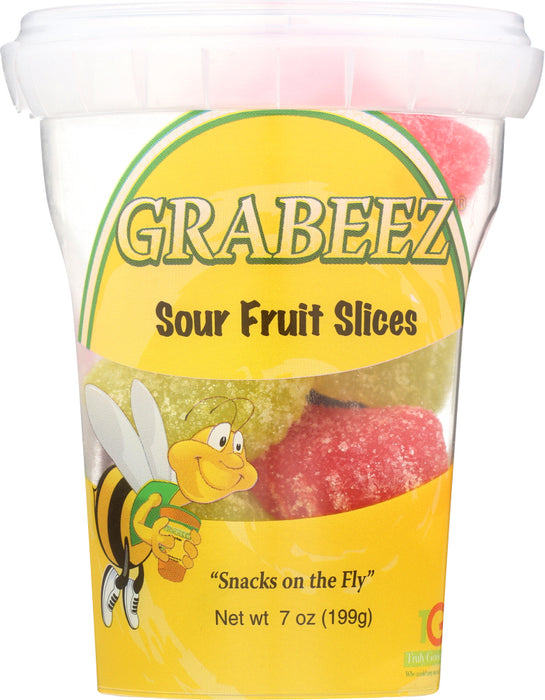 GRABEEZ SNACK CUPS: Sour Fruit Slices Snack Cup, 7 oz - No Brand For Less 