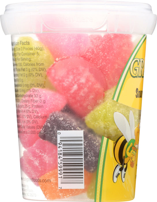 GRABEEZ SNACK CUPS: Sour Fruit Slices Snack Cup, 7 oz - No Brand For Less 