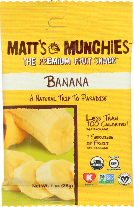 MATTS MUNCHIES: Fruit Snack Banana, 1 oz