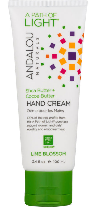 Andalou Naturals Hand Cream A Force of Nature Shea Butter plus Coconut Water Lime Blossom 3.4 oz