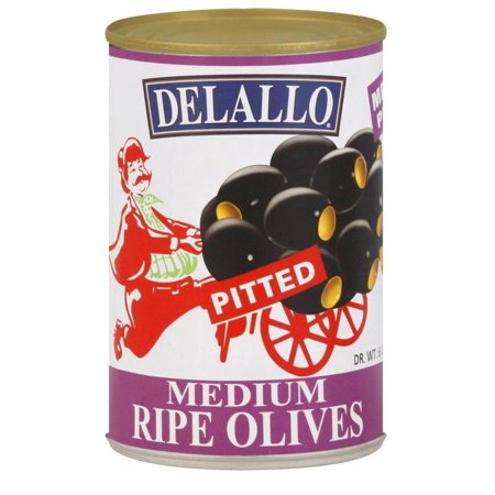 DELALLO: Olive Black Pitted Medium, 6 oz - No Brand For Less 