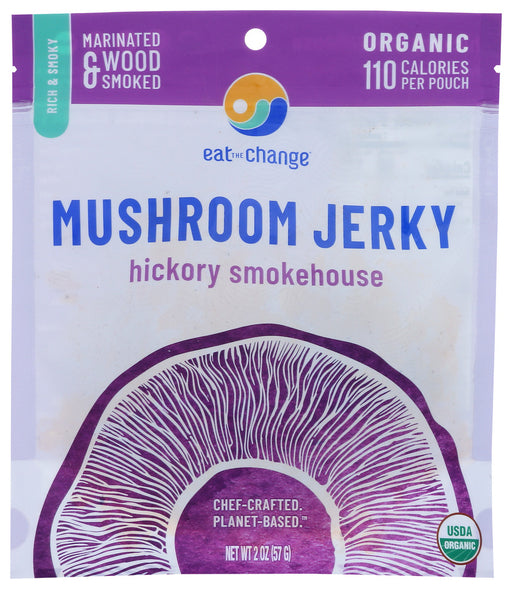 EAT THE CHANGE: Organic Hickory Smokehouse Mushroom Jerky, 2 oz - No Brand For Less 