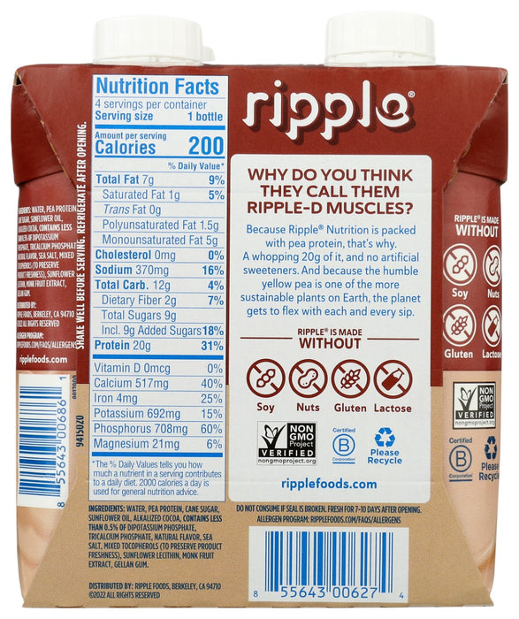 RIPPLE: Plant Prtn Rtd 4Pk Choc, 44 FO