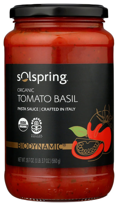 SOLSPRING: Sauce Pasta Tomato Basil, 19.7 oz