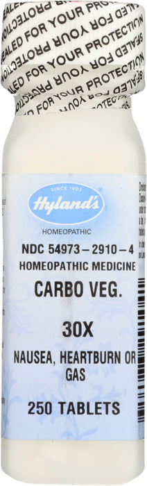 HYLAND: 30X Carbo Veg. 30X, 250 tablets