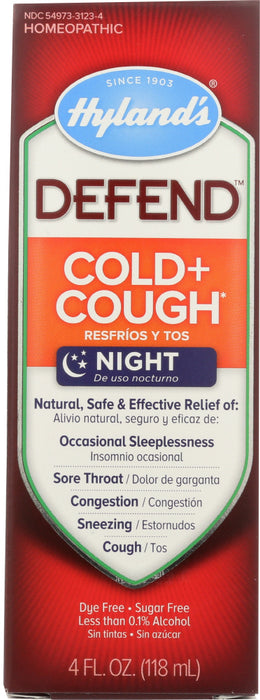 HYLAND: Defend Cold & Cough Night, 4 oz