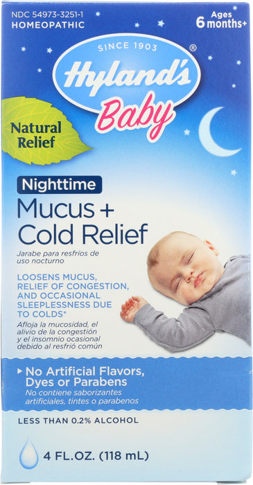 HYLAND: Baby Nighttime Mucus Cold Relief, 4 oz