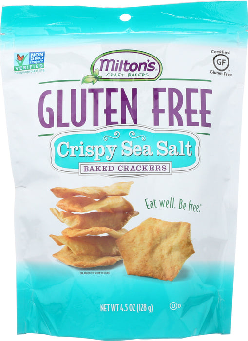 MILTONS: Gluten Free Crispy Sea Salt Baked Crackers, 4.5 oz