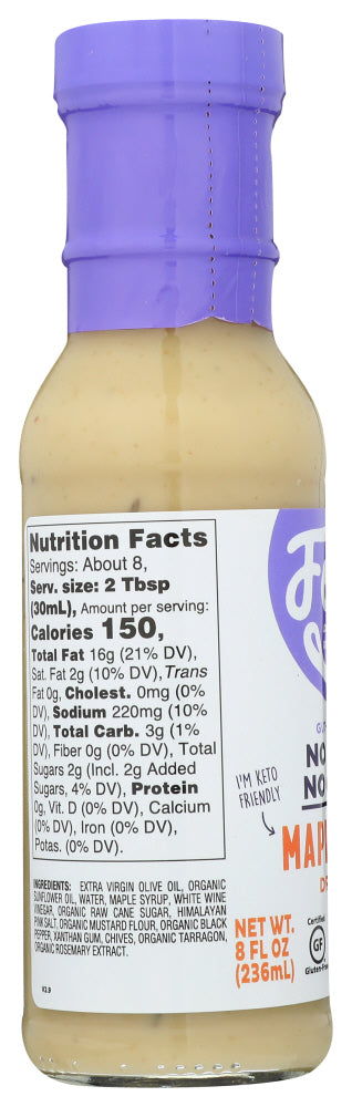 FODY FOOD CO: Low FODMAP Maple Dijon Salad Dressing, 8 fl oz - No Brand For Less 